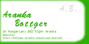 aranka bottger business card